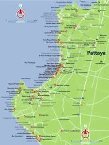 Карта Паттайи.