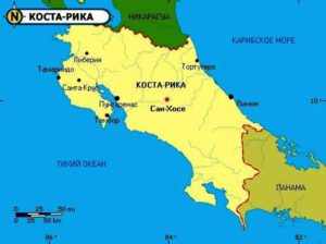 Карта Коста-Рико.
