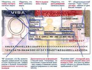Подробная схема визы в США.