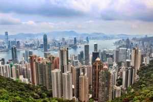 Вид с вершины Пика Виктория в Гонконге