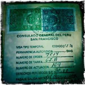 Так выглядит перуанская виза