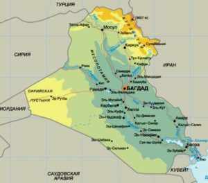 Карта Ирака.