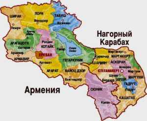 Карта Армении.