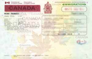 Так выглядит канадское разрешение на работу (work permit)