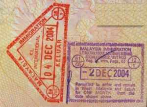 Такой штам вам поставят в паспорт в Малайзии.