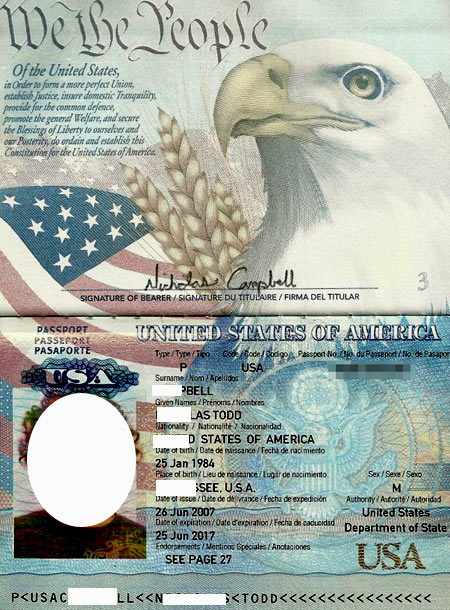 американский паспорт 